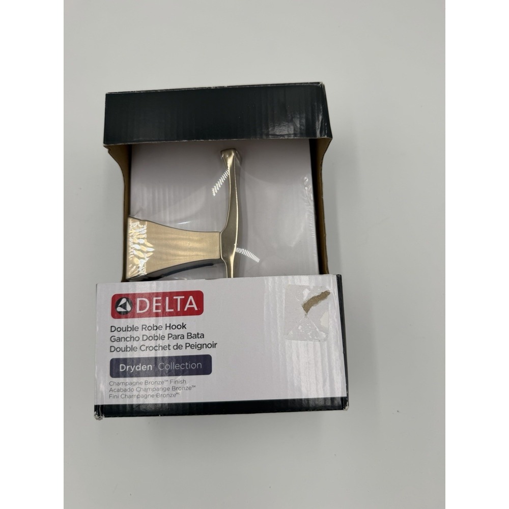 Delta 75135-CZ Dryden Double Robe Hook Champagne Bronze Bathroom